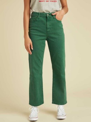 Guess Originals Cropped Mom Women's Jeans Green Wash | 0591-HIUZP