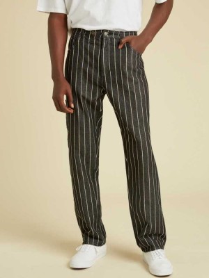 Guess Originals Pinstripe Carpenter Men's Jeans Black Wash | 0795-RNKAH